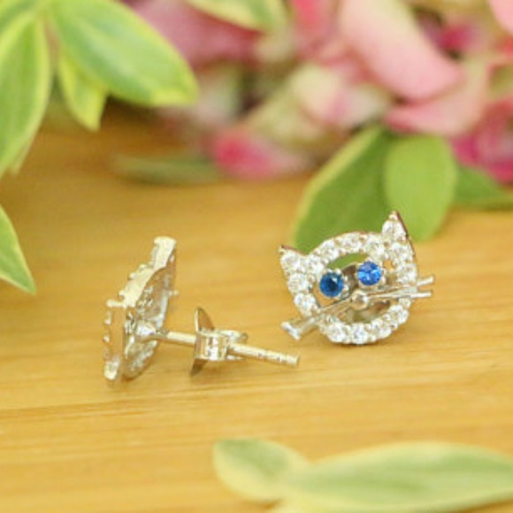 925 Sterling Silver with Cubic Zirconia Stones Cat - Picture 4 of 7